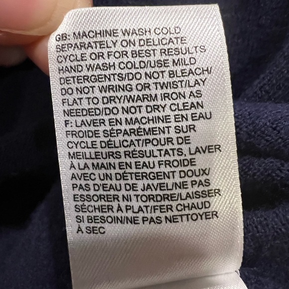 Men’s The North Face Navy 1/4 Zip Long Sleeve Sweater Size L. Cotton/Wool. - Picture 8 of 8